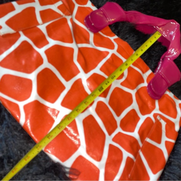 Kate Landry orange and pink giraffe tote bag - Picture 3 of 7